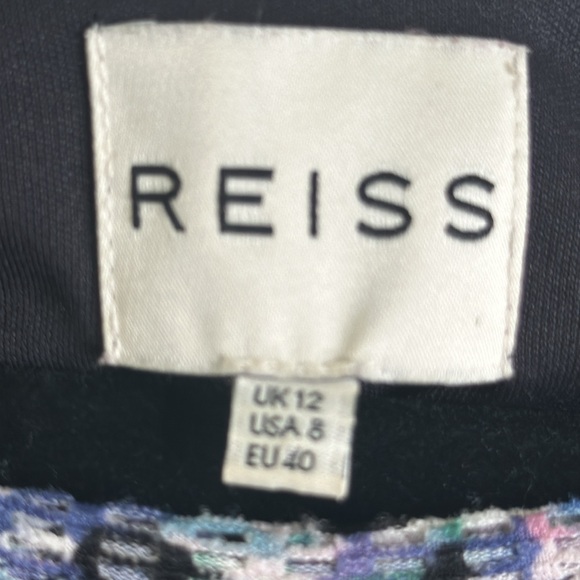 Reiss floral print multi color mash bodycon long sleeve mini dress size 8 Fariy - Picture 11 of 14